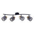 Lampadario a plafone ZAHARA 4xE27/10W/230V nero