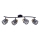 Lampadario a plafone ZAHARA 4xE27/10W/230V nero