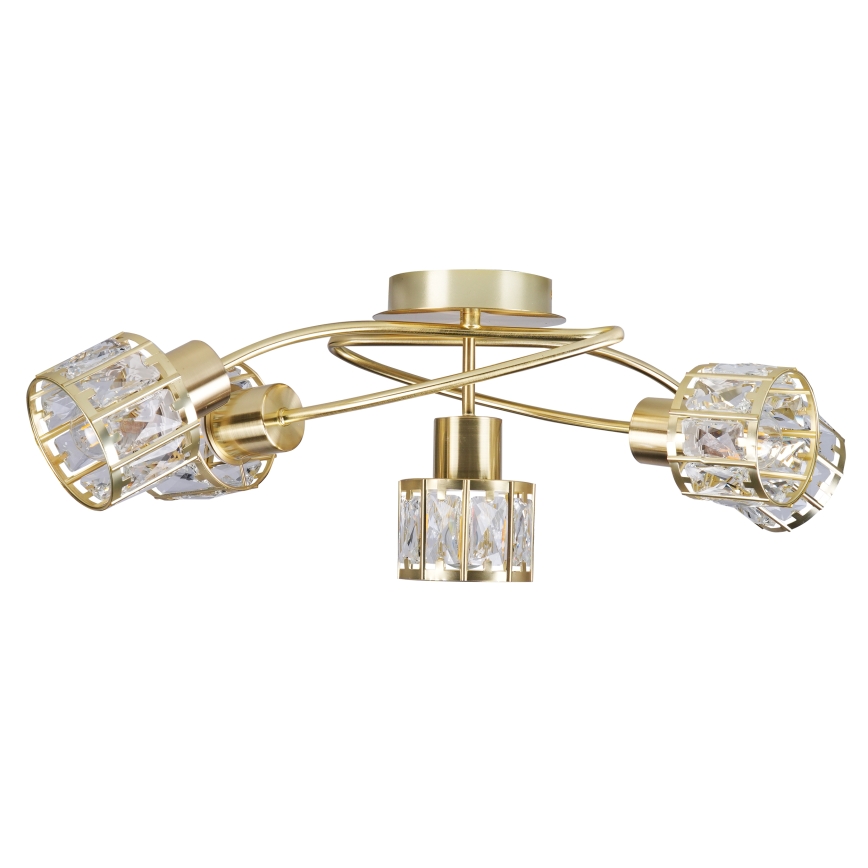 Lampadario a plafone ZAHARA 5xE27/10W/230V dorato