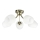 Lampadario a plafone ZINA 5xE27/40W/230V ottone/bianco