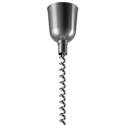 Lampadario a scomparsa CHIARA 1xE27/60W/230V argento/marrone/faggio