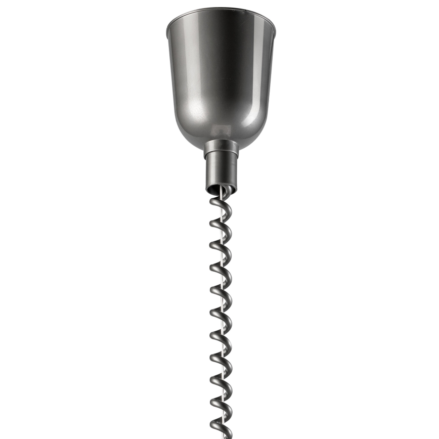 Lampadario a scomparsa CHIARA 1xE27/60W/230V argento/marrone/faggio