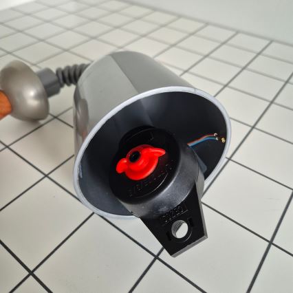 Lampadario a scomparsa CHIARA 1xE27/60W/230V argento/marrone/faggio