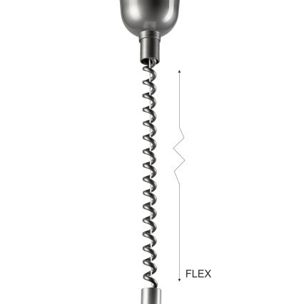 Lampadario a scomparsa CHIARA 1xE27/60W/230V argento/marrone/faggio