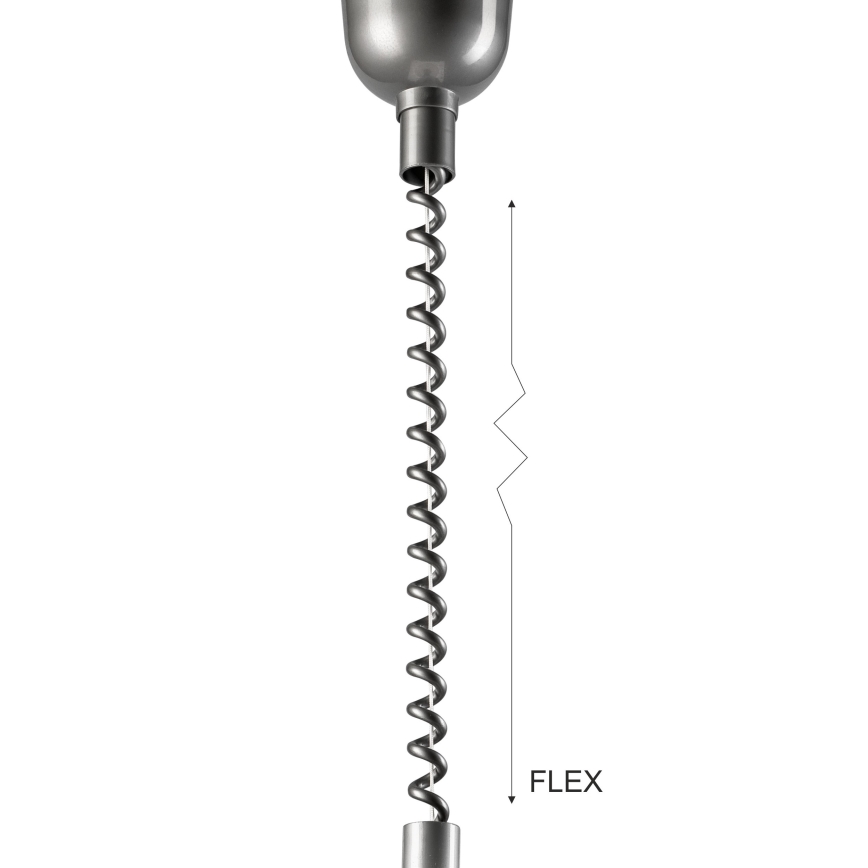 Lampadario a scomparsa CHIARA 1xE27/60W/230V argento/marrone/faggio