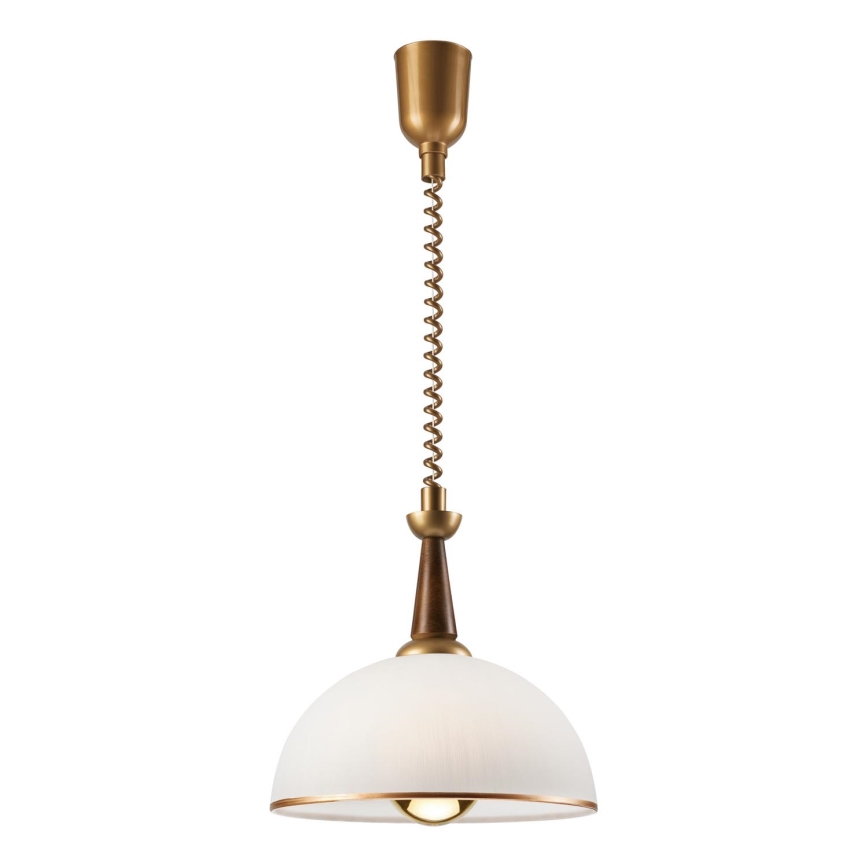 Lampadario a scomparsa CHIARA 1xE27/60W/230V marrone/rovere