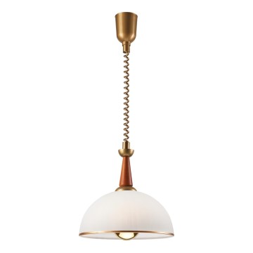 Lampadario a scomparsa CHIARA 1xE27/60W/230V marrone scuro/faggio