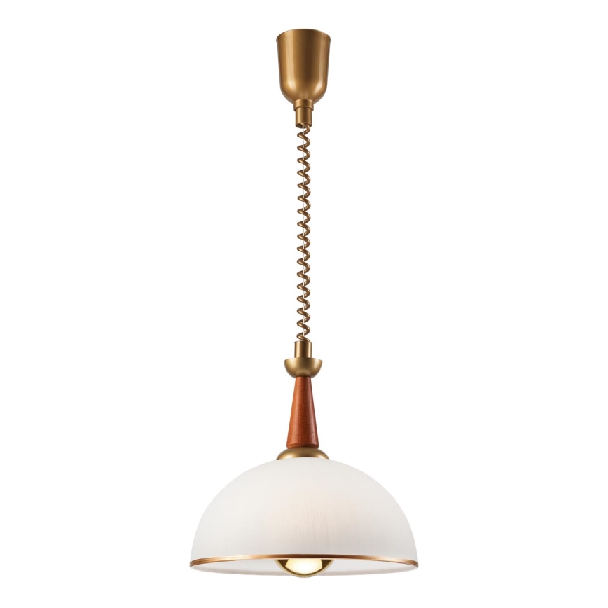 Lampadario a scomparsa CHIARA 1xE27/60W/230V marrone scuro/faggio