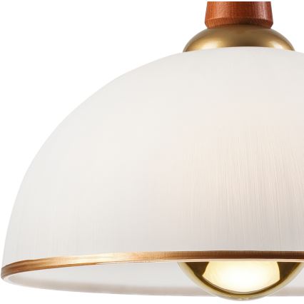 Lampadario a scomparsa CHIARA 1xE27/60W/230V marrone scuro/faggio