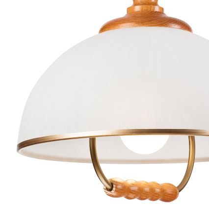Lampadario a scomparsa RAMONA 1xE27/60W/230V beige/marrone/pino