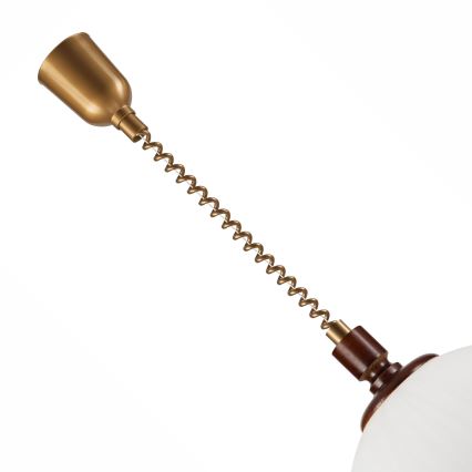 Lampadario a scomparsa RAMONA 1xE27/60W/230V beige/marrone scuro/pino