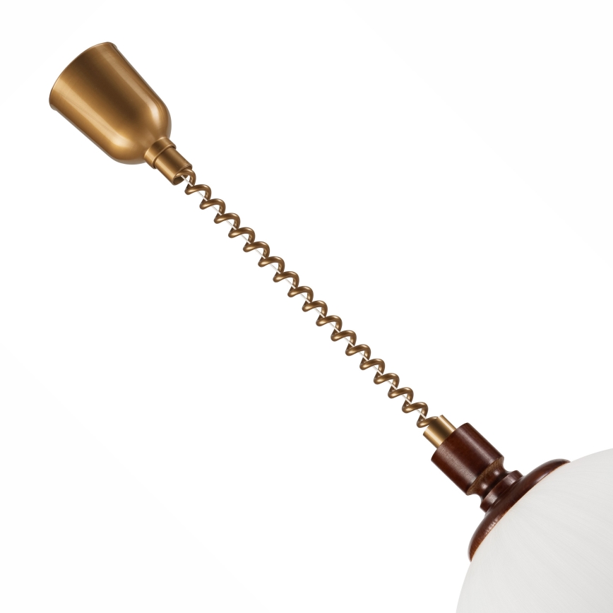 Lampadario a scomparsa RAMONA 1xE27/60W/230V beige/marrone scuro/pino