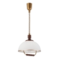 Lampadario a scomparsa RAMONA 1xE27/60W/230V beige/marrone scuro/pino