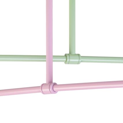 Lampadario a soffitto CAMBRIDGE 4xE27/15W/230V verde/rosa