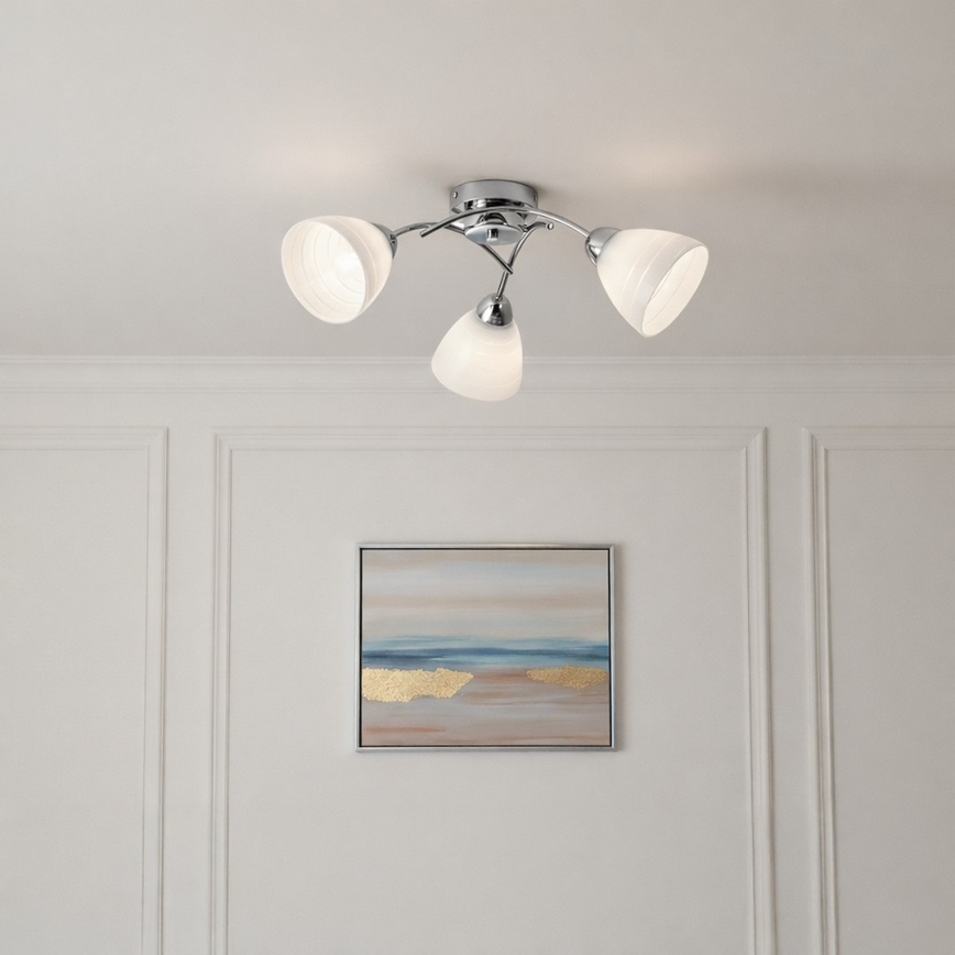 Lampadario a soffitto CLARA 3xE27/15W/230V cromo lucido