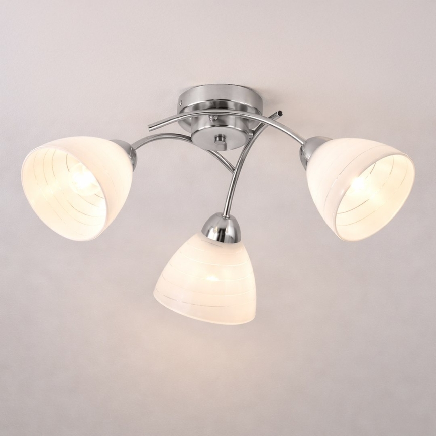 Lampadario a soffitto CLARA 3xE27/15W/230V cromo lucido