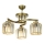 Lampadario a soffitto CRYSTALLINE 3xE27/40W/230V bronzato