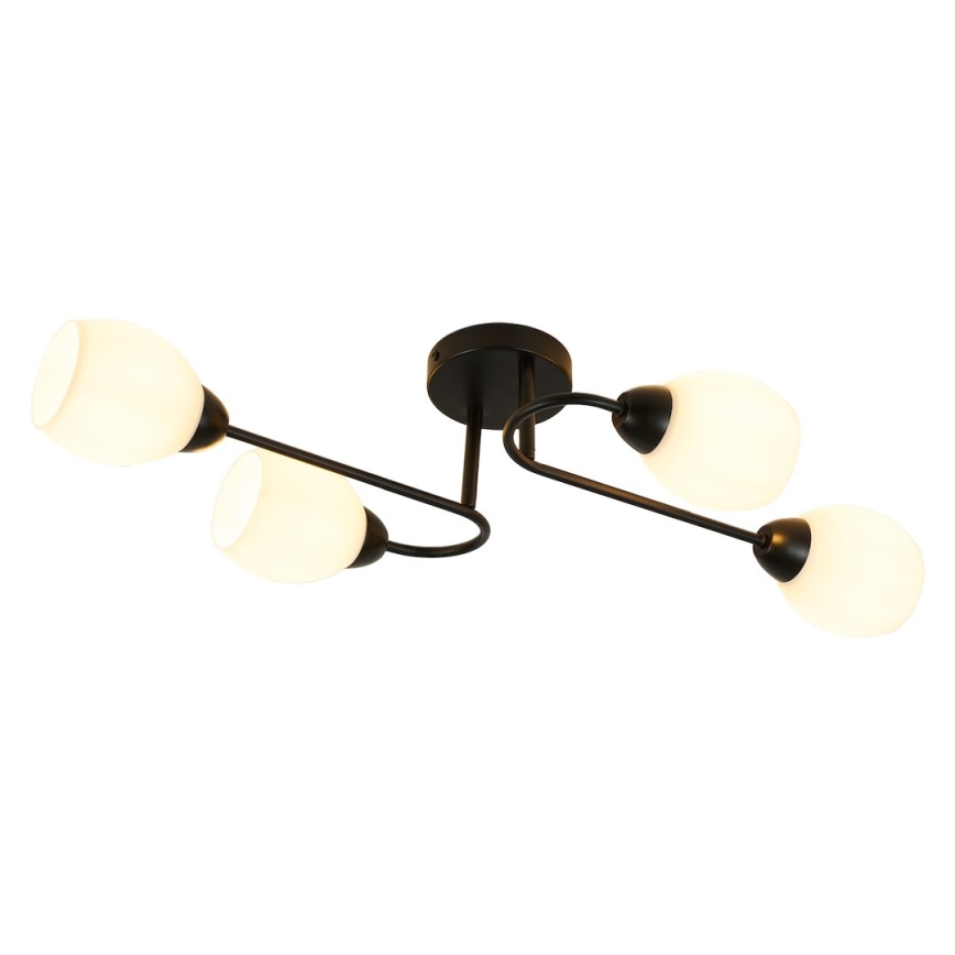 Lampadario a soffitto KING 4xE27/15W/230V nero