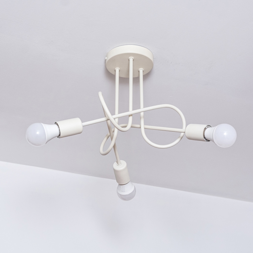 Lampadario a soffitto OXFORD 3xE27/15W/230V crema