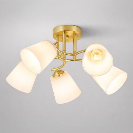 Lampadario a soffitto PAFOS 5xE27/15W/230V dorato