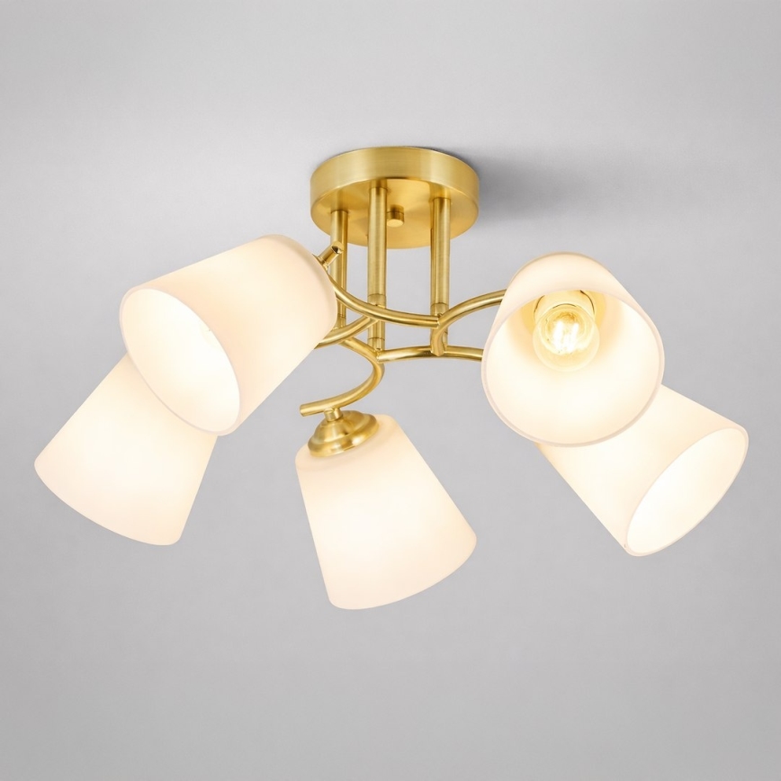 Lampadario a soffitto PAFOS 5xE27/15W/230V dorato