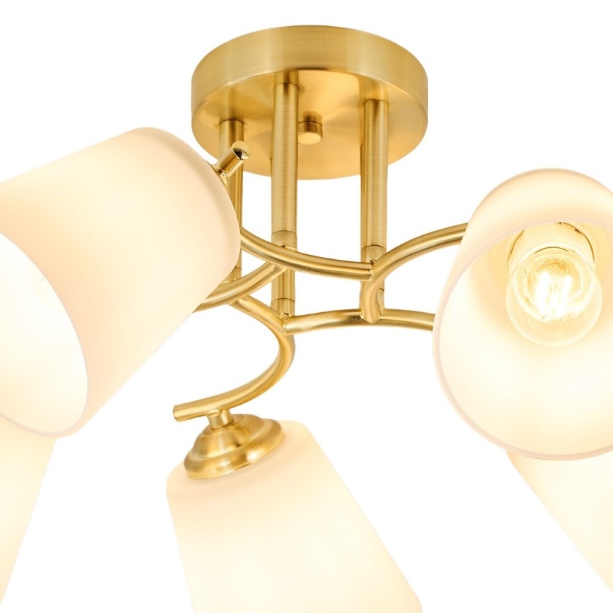 Lampadario a soffitto PAFOS 5xE27/15W/230V dorato