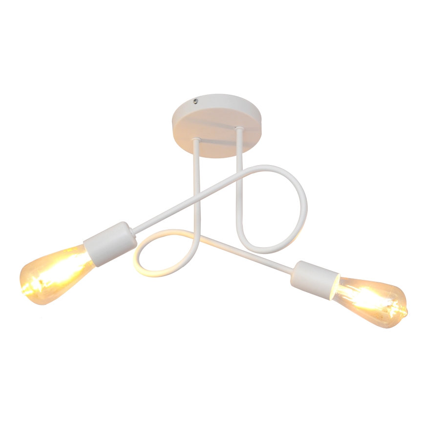 Lampadario a plafone per bambini OXFORD 2xE27/15W/230V bianco
