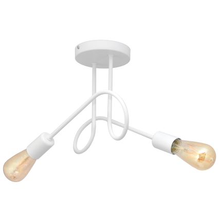 Lampadario a plafone per bambini OXFORD 2xE27/15W/230V bianco