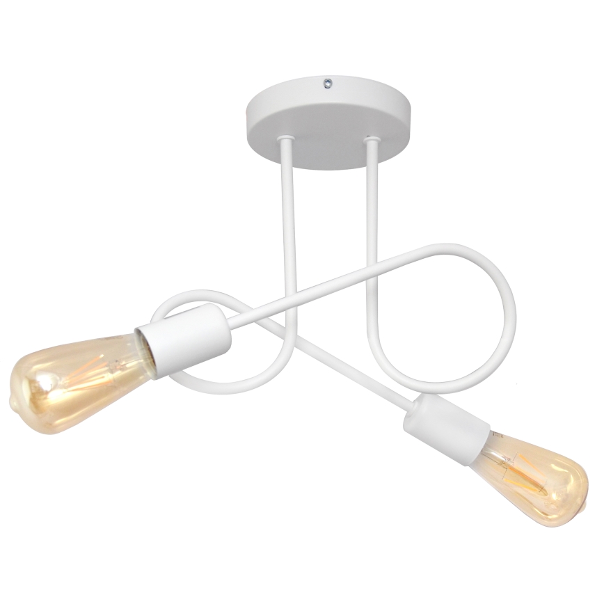 Lampadario a plafone per bambini OXFORD 2xE27/15W/230V bianco