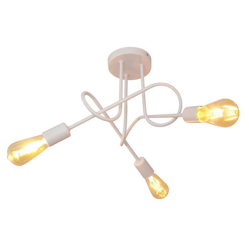 Lampadario a plafone per bambini OXFORD 3xE27/15W/230V bianco