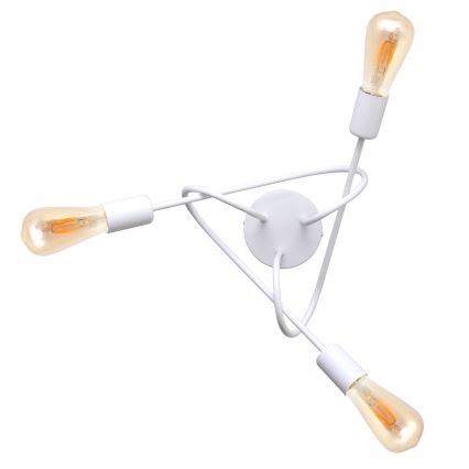 Lampadario a plafone per bambini OXFORD 3xE27/15W/230V bianco