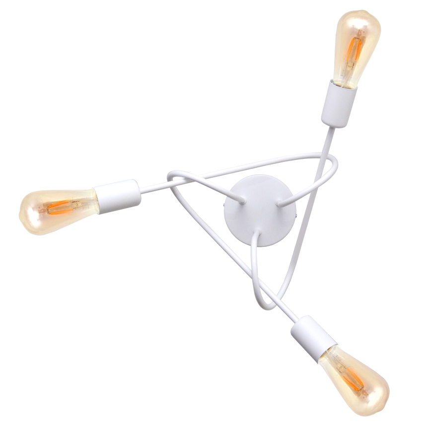 Lampadario a plafone per bambini OXFORD 3xE27/15W/230V bianco