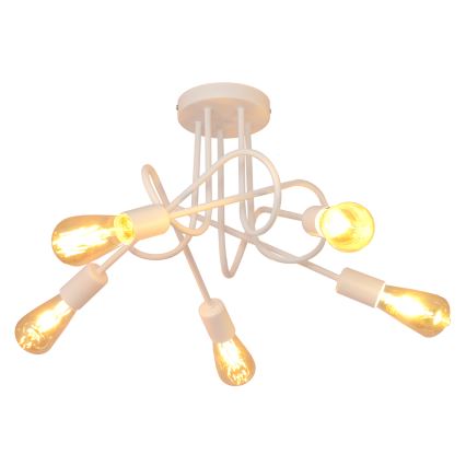 Lampadario a plafone per bambini OXFORD 5xE27/15W/230V bianco