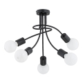 Lampadario a soffitto PLENA 5xE27/15W/230V nero