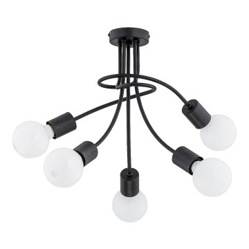 Lampadario a soffitto PLENA 5xE27/15W/230V nero