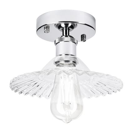 Lampadario a soffitto TRISH 1xE27/15W/230V cromo lucido/trasparente