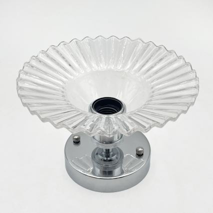 Lampadario a soffitto TRISH 1xE27/15W/230V cromo lucido/trasparente