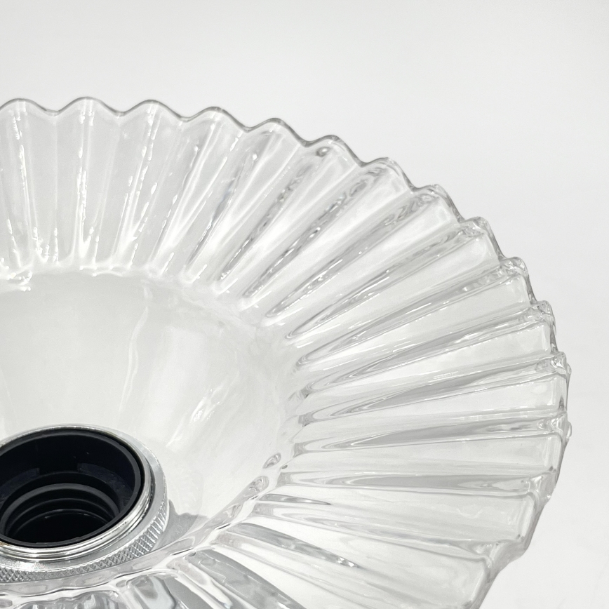 Lampadario a soffitto TRISH 1xE27/15W/230V cromo lucido/trasparente