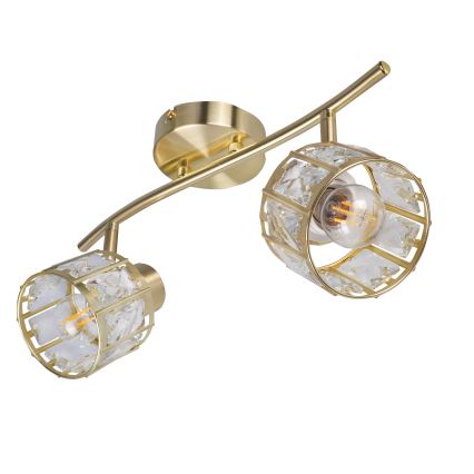Lampadario a soffitto ZAHARA 2xE27/10W/230V dorato