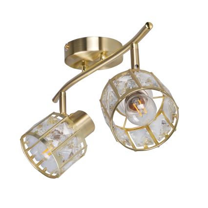 Lampadario a soffitto ZAHARA 2xE27/10W/230V dorato