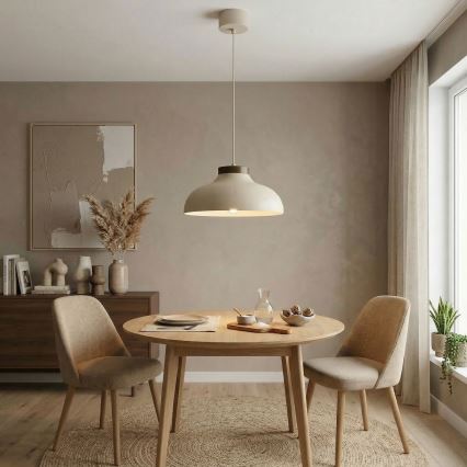 Lampadario a sospensione a filo BASCA 1xE27/15W/230V beige/marrone