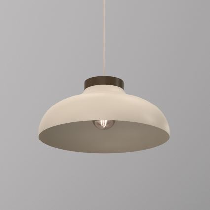 Lampadario a sospensione a filo BASCA 1xE27/15W/230V beige/marrone