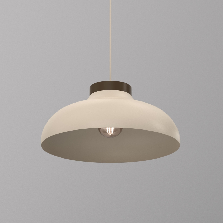 Lampadario a sospensione a filo BASCA 1xE27/15W/230V beige/marrone