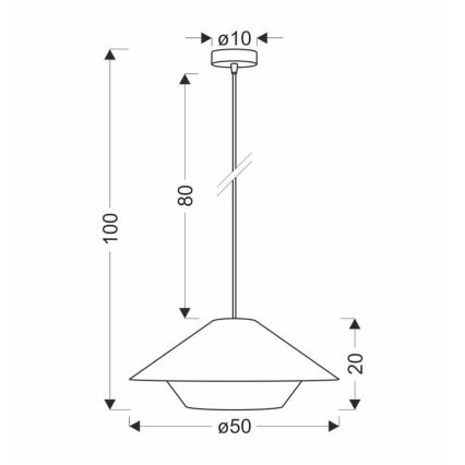 Lampadario a sospensione AFRICA 1xE27/40W/230V diam. 50 cm marrone/crema