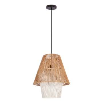 Lampadario a sospensione AFRICA 1xE27/40W/230V diametro 40 cm marrone/crema