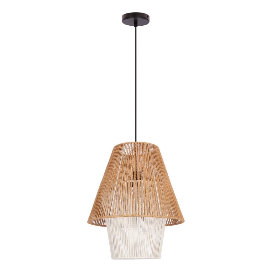 Lampadario a sospensione AFRICA 1xE27/40W/230V diametro 40 cm marrone/crema