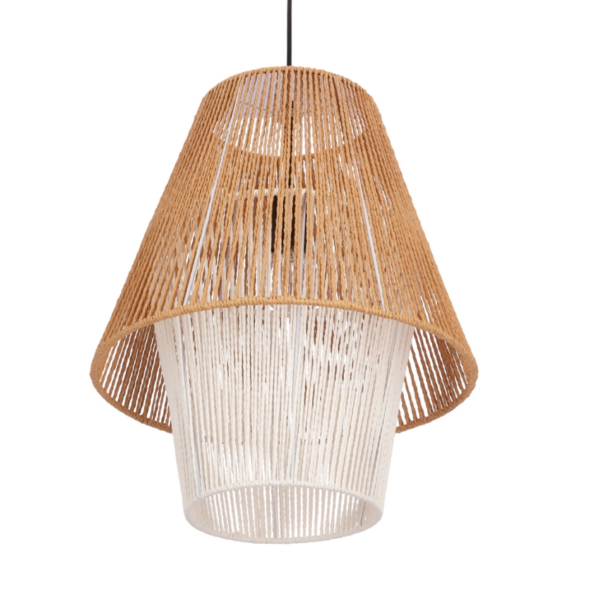 Lampadario a sospensione AFRICA 1xE27/40W/230V diametro 40 cm marrone/crema