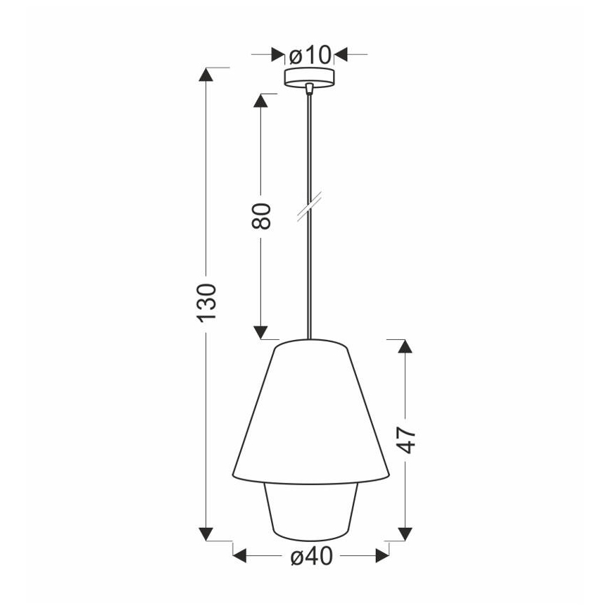 Lampadario a sospensione AFRICA 1xE27/40W/230V diametro 40 cm marrone/crema