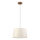 Lampadario a sospensione AIDA su cavo 1xE27/15W/230V Ø 35 cm rovere/crema