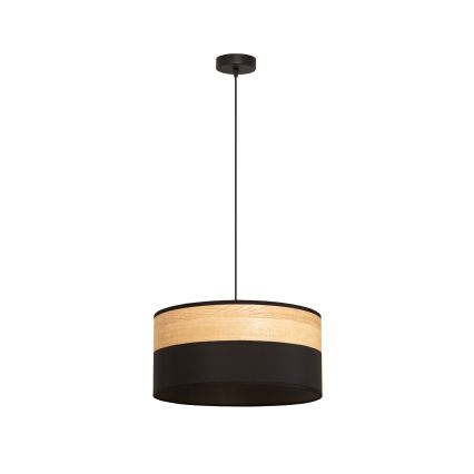 Lampadario a sospensione ALBA con cavo, 1x E27/15W/230V, Ø 40 cm, nero/marrone